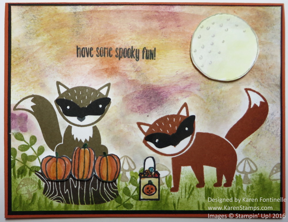Foxy Friends Forest Animals On A Spooky Halloween Night Stamping With 