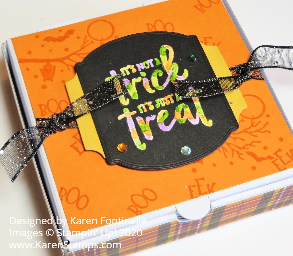 Halloween Mini Pizza Box Colored Embossing Stamping With Karen