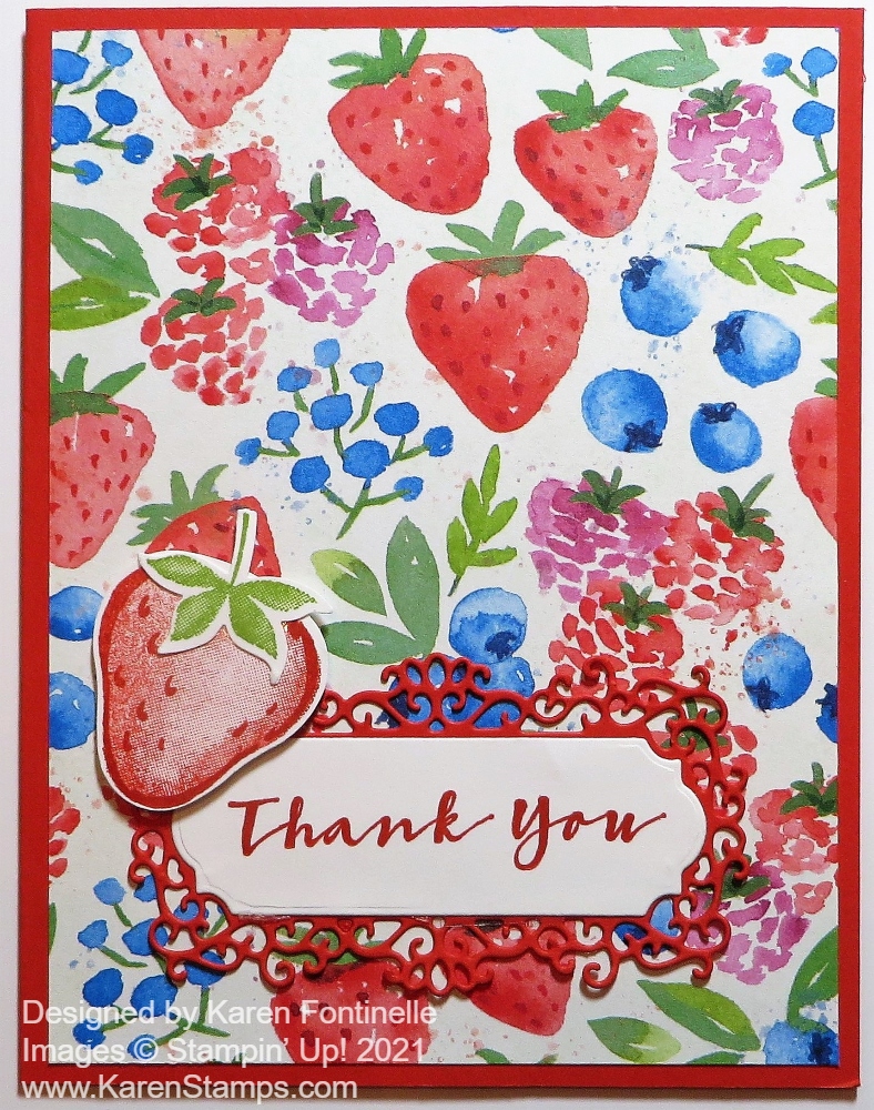 Funky Script Wedding Thank You Card - Berry Berry Sweet