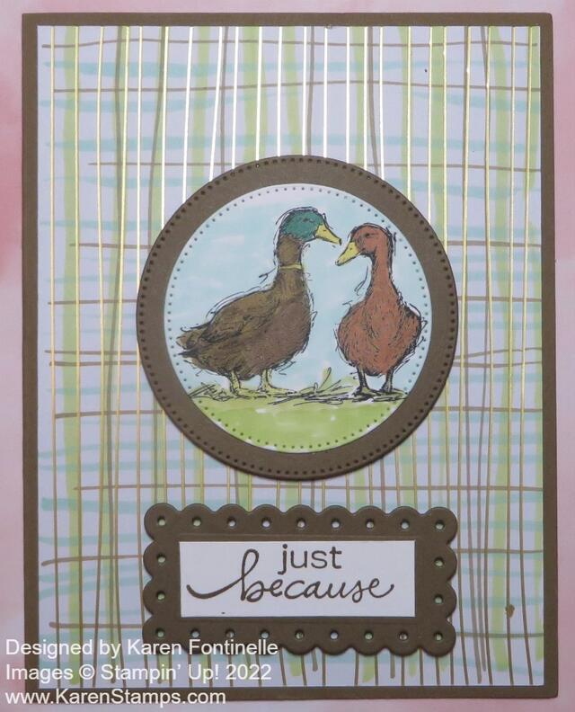 Stylish Sketches Duck Card Stamping With Karen