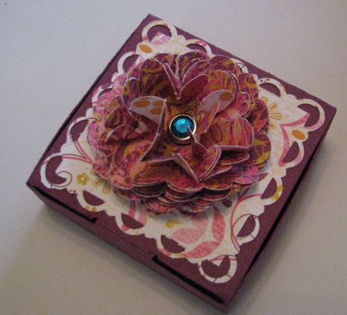 Paper Flower on Bitty Box