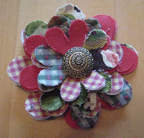 Flower Fold Fabric Pin