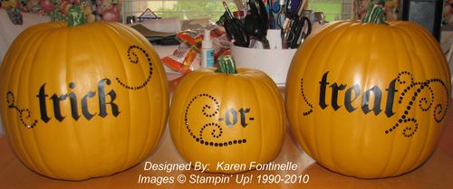 Decorated Halloween Pumpkins