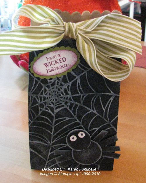 Spider Web Halloween Treat Bag