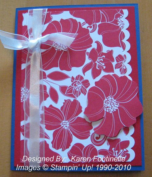 Red, White & Blue Card Pink Flamingo DSP