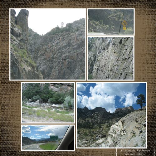 My Digital Studio Big Thompson Canyon scrapbook page