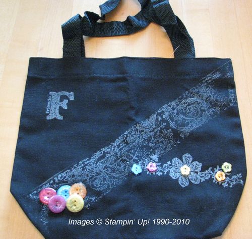 Button tote bag