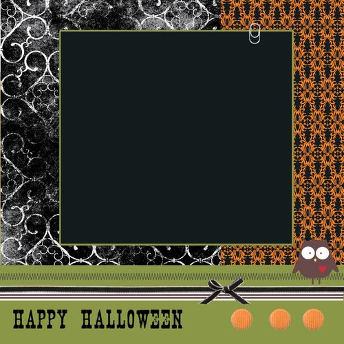 My Digital Studio Halloween Scrapbook Page