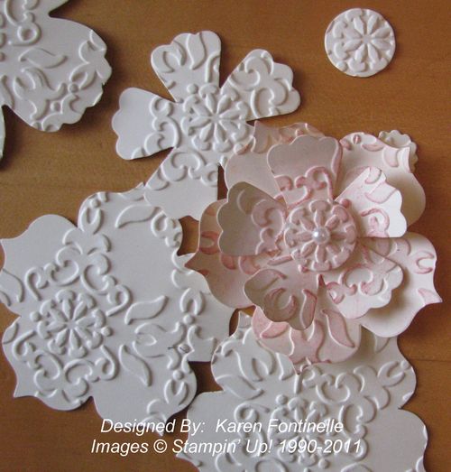 Inked Embossed Flower