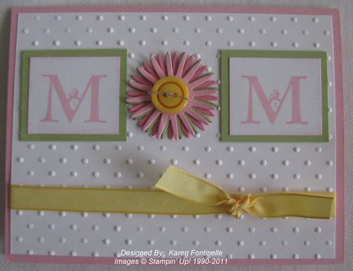 Stampin' Up! Mother's Day Handmade Card