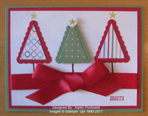 Christmas Tree Pennant Card