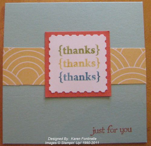 Pretty Postage Thank You Card