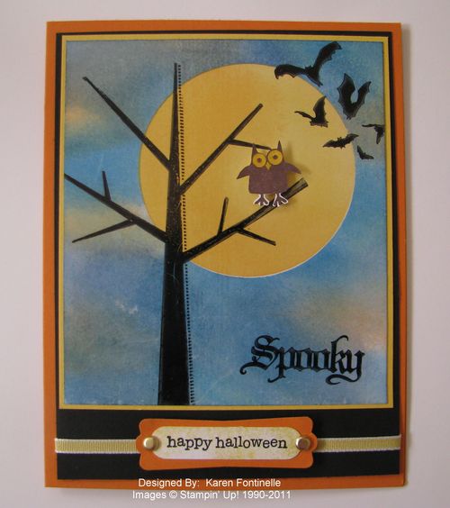 Spooky Halloween Tree Card