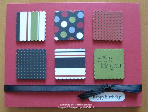 Postage Stamp Punch Male Birthday Card