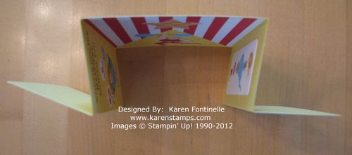 Circus Gate Fold Card top