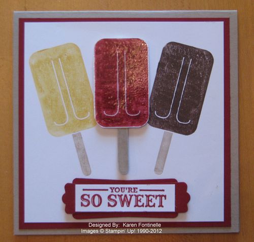 Stampin' Up! Mouthwatering Popsicle Card