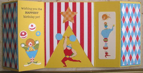 Circus Gate Fold Card Inside