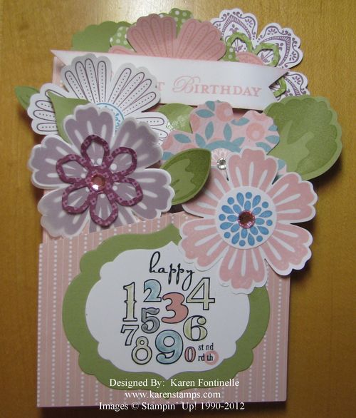 Cascade Mixed Bunch Birthday Card