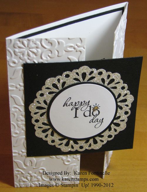 Wedding Gate Fold Card Happy I Do Day