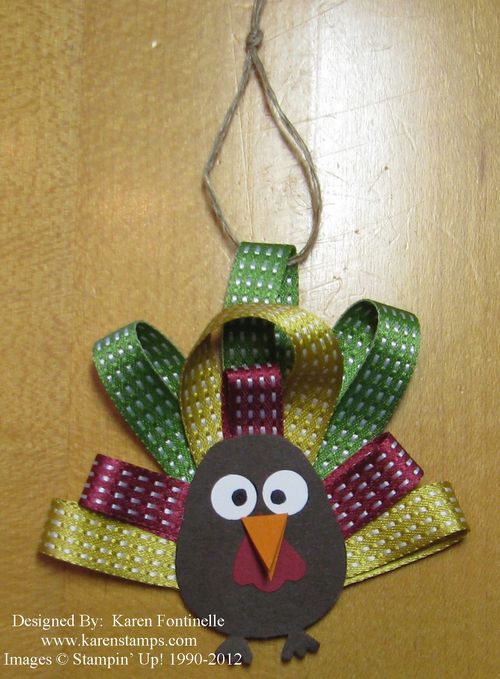 Paper & Ribbon Thanksgiving Turkey Ornament