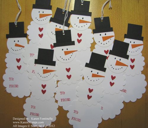 Snowman Tags