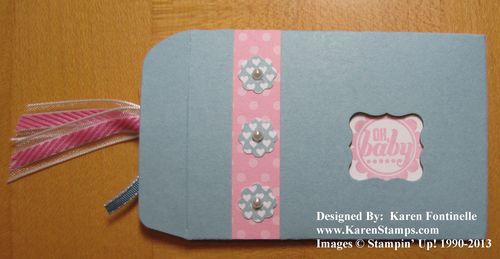 Scallop Envelope Baby Gift Card