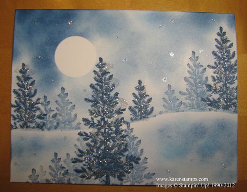 Lovely As A Tree Snowy Christmas Card