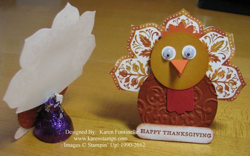 Day of Gratitude Thanksgiving Favor Turkeys Back