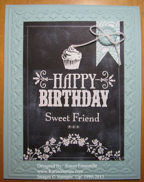 Chalkboard Technique Birthday Card