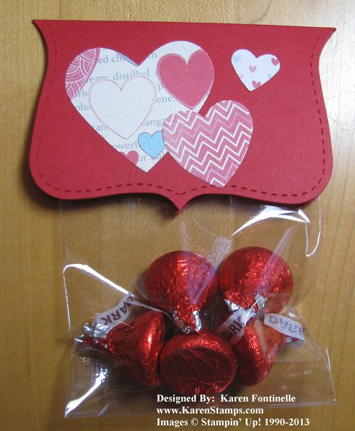 Valentine Top Note Candy Treat Bag