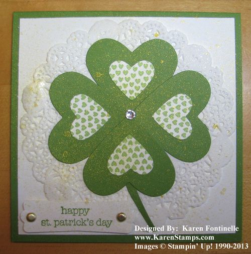 Four Leaf Clover Smooch Spritzed with Gold