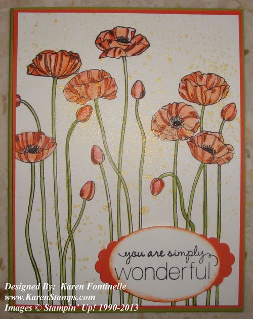 Pleasant Poppies Mother's Day Card
