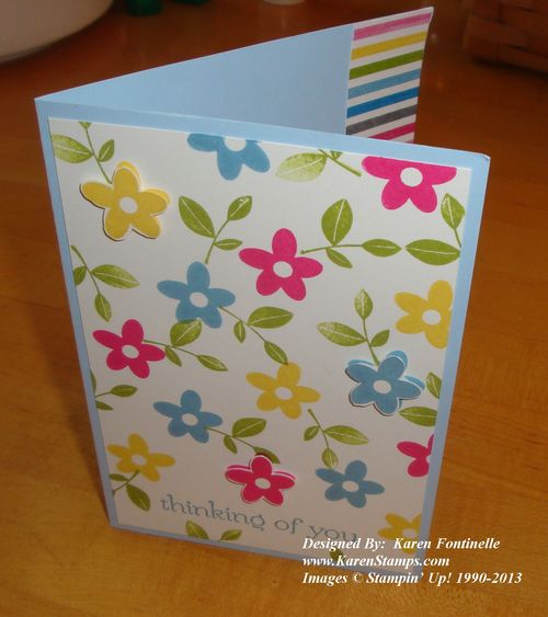 Spring Sampler Flower Card