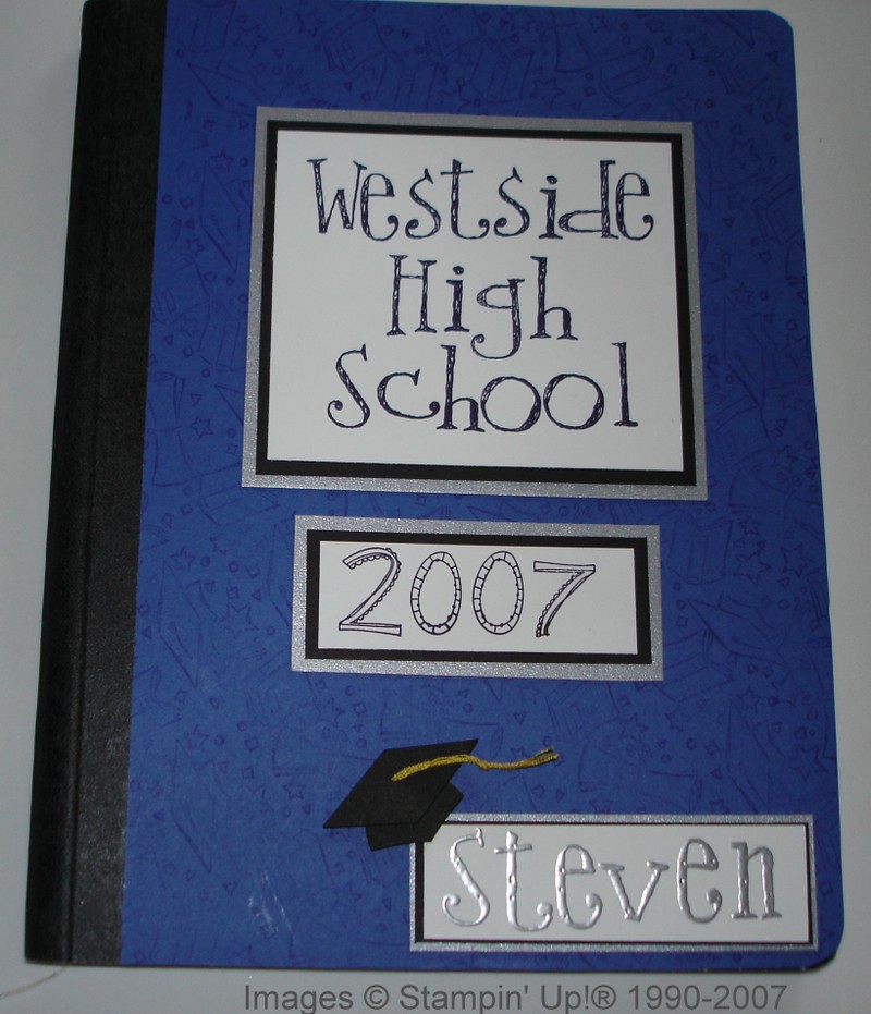 Graduation Notebook Journal Hand stamped