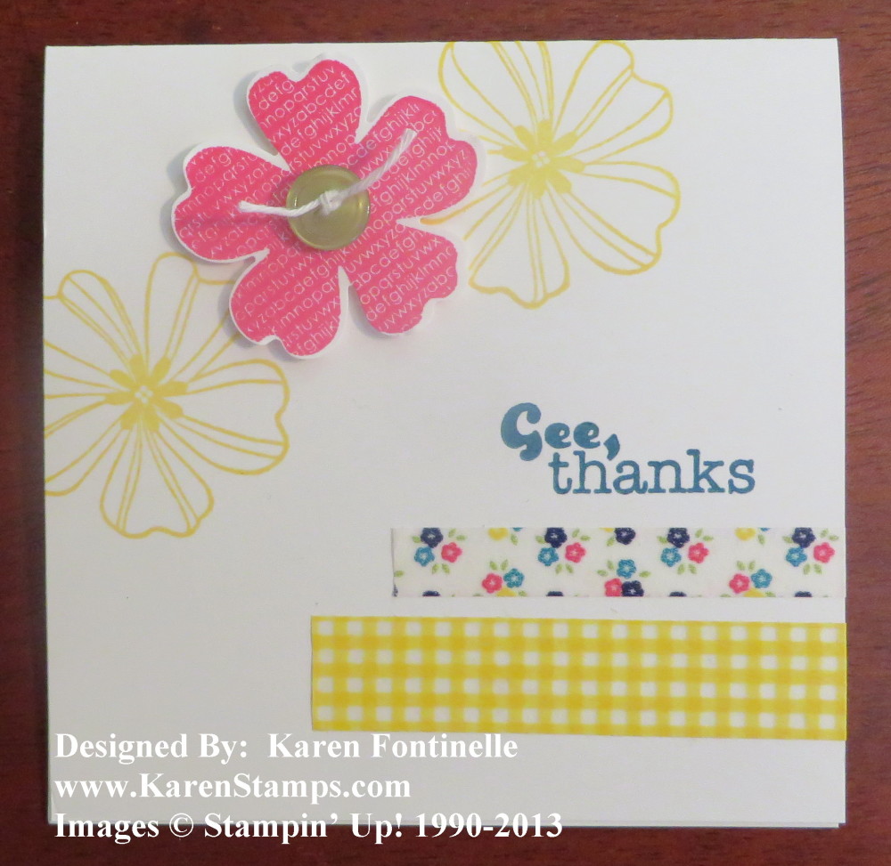 Flower Shop Washi Tape Thank You Card