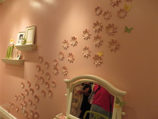 Decorate your wall with die cut flowers