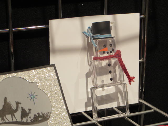 Clear Blocks Snowman