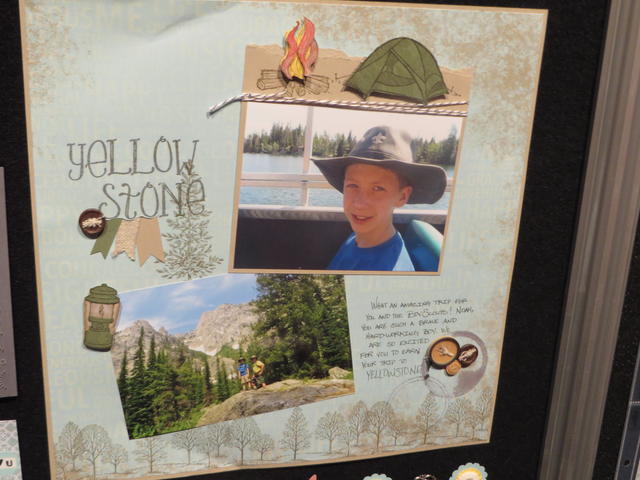 Yellowstone Natl Park Scrapbook Page