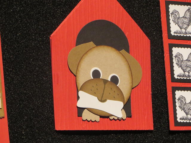 Doggie in the Dog House Punch Art Card