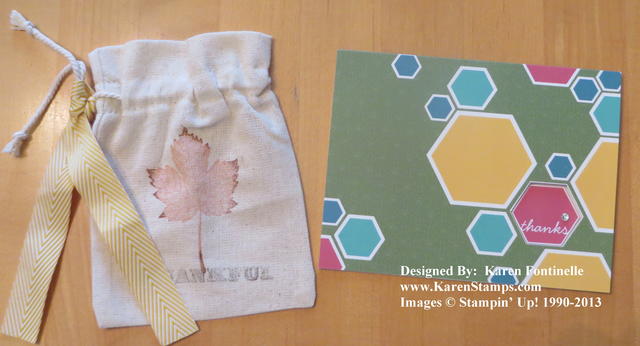 MDS Thanks Card Using Hexagon Punch