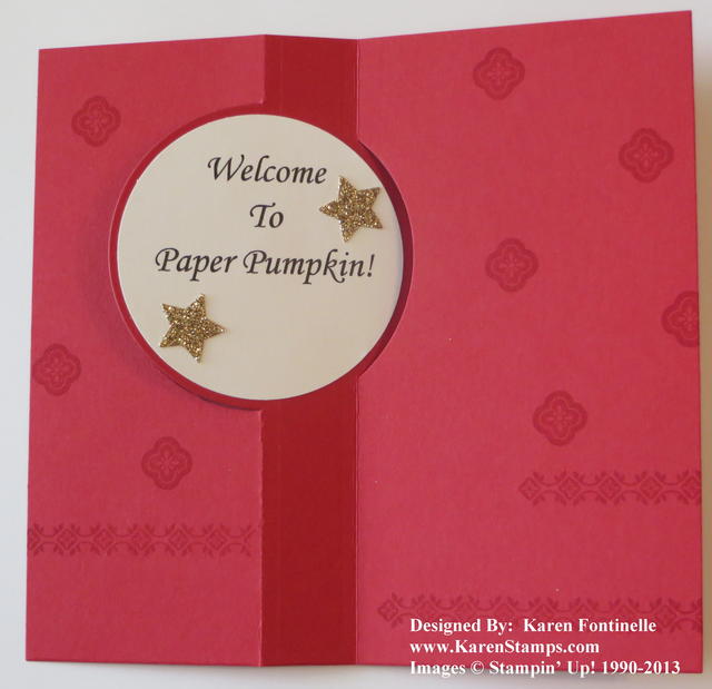 Paper Pumpkin Welcome Card for Joining