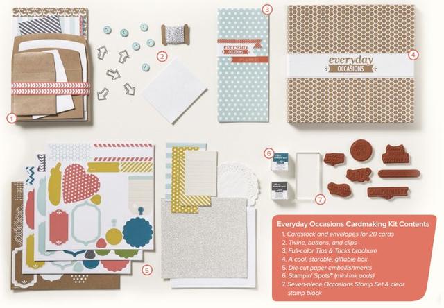 Everyday Occasions Cardmaking Kit Contents