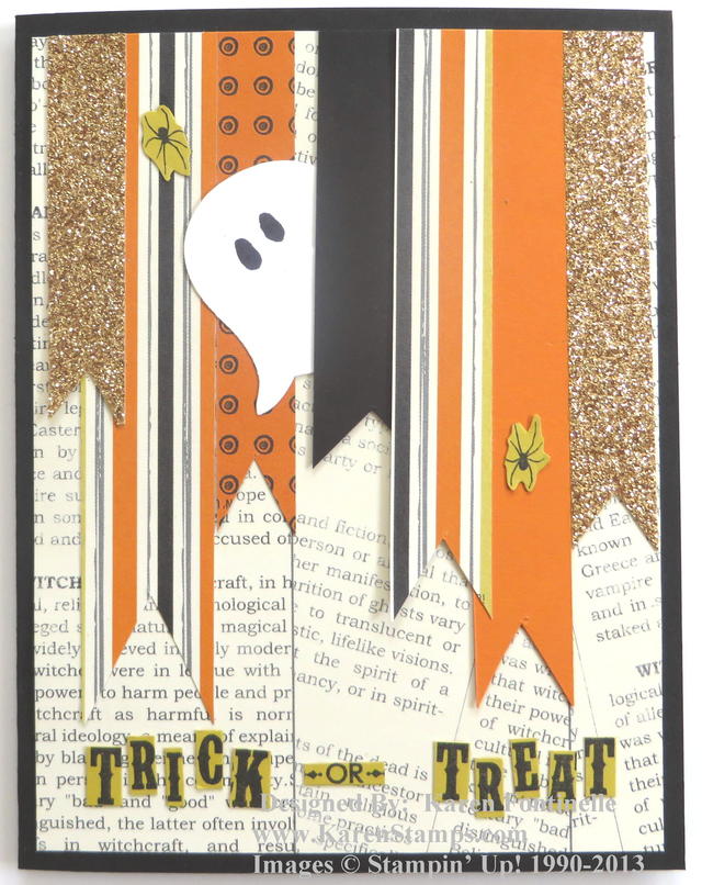 Halloween Card with Paper Scraps