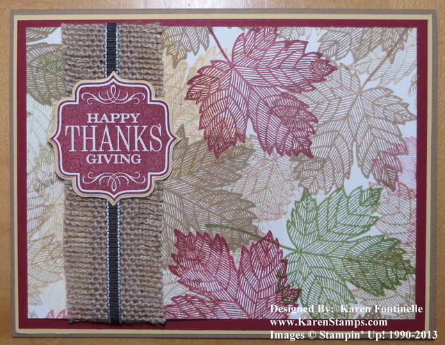 Magnificent Maple Leaf Thanksgiving Card