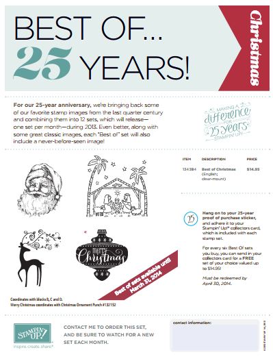 Best of Christmas Stampin' Up! 25 Years