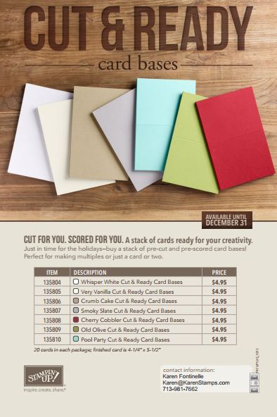 Cut and Ready Card Bases