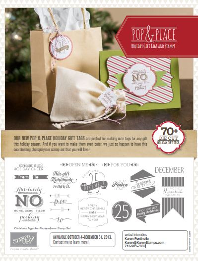 Pop & Place Holiday Gift Tags