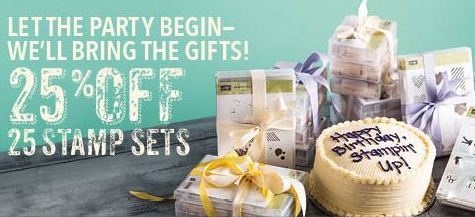 25% Off 25 Stamp Sets for Stampin' Up!'s Birthday!
