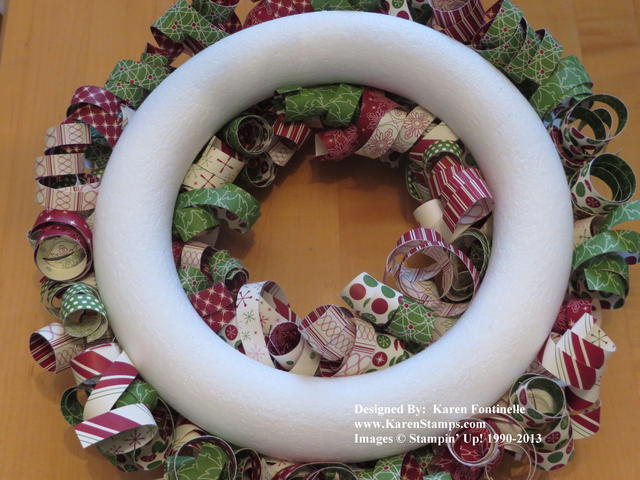 Be of Good Cheer Curly Paper Wreath Back