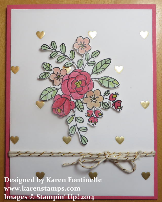 So Very Grateful Gold Hearts Card